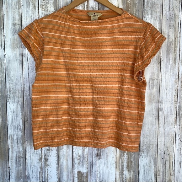 Woolrich Tops - Woolrich Orange Cropped Stretch Tee